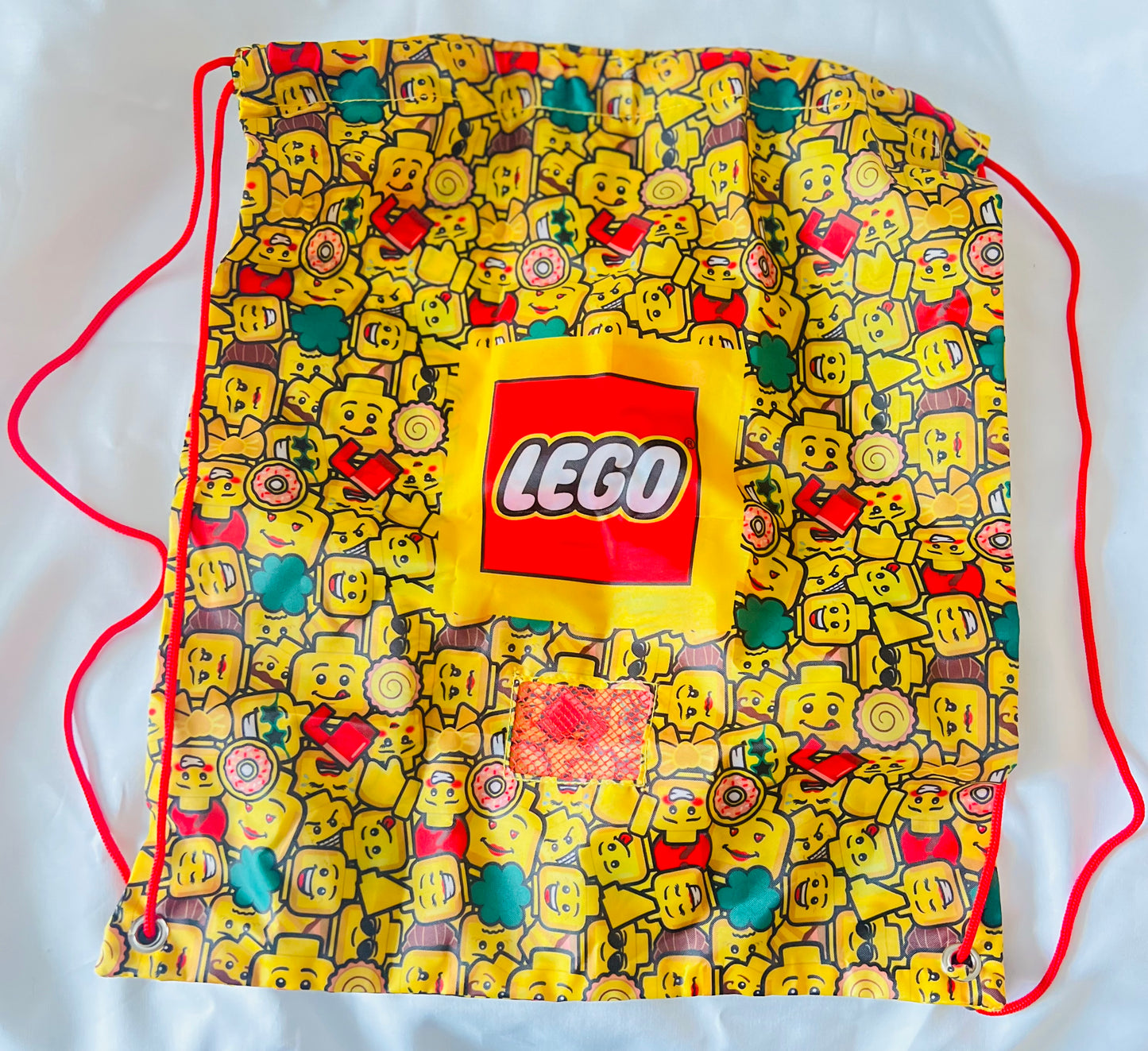 Lego Storage MINI FIGURE ALLOVER PRINT Drawstring Backpack