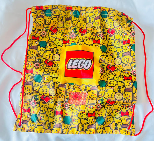Lego Storage MINI FIGURE ALLOVER PRINT Drawstring Backpack